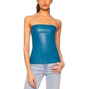 Susana Monaco Faux Leather Tube Top NEW